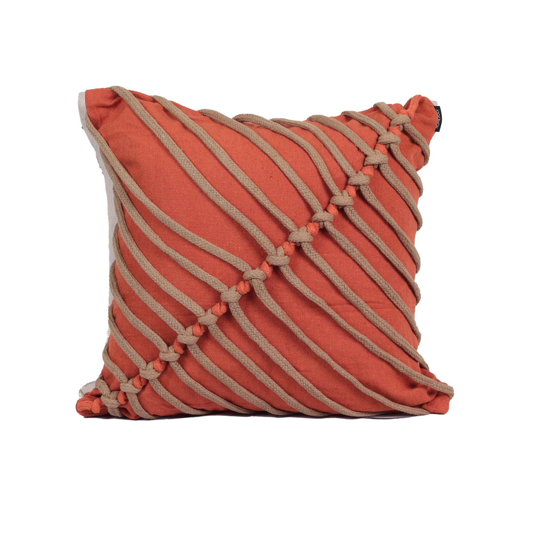 Kit com 3 Capas de Almofadas Nó - Terracota c/ Caramelo