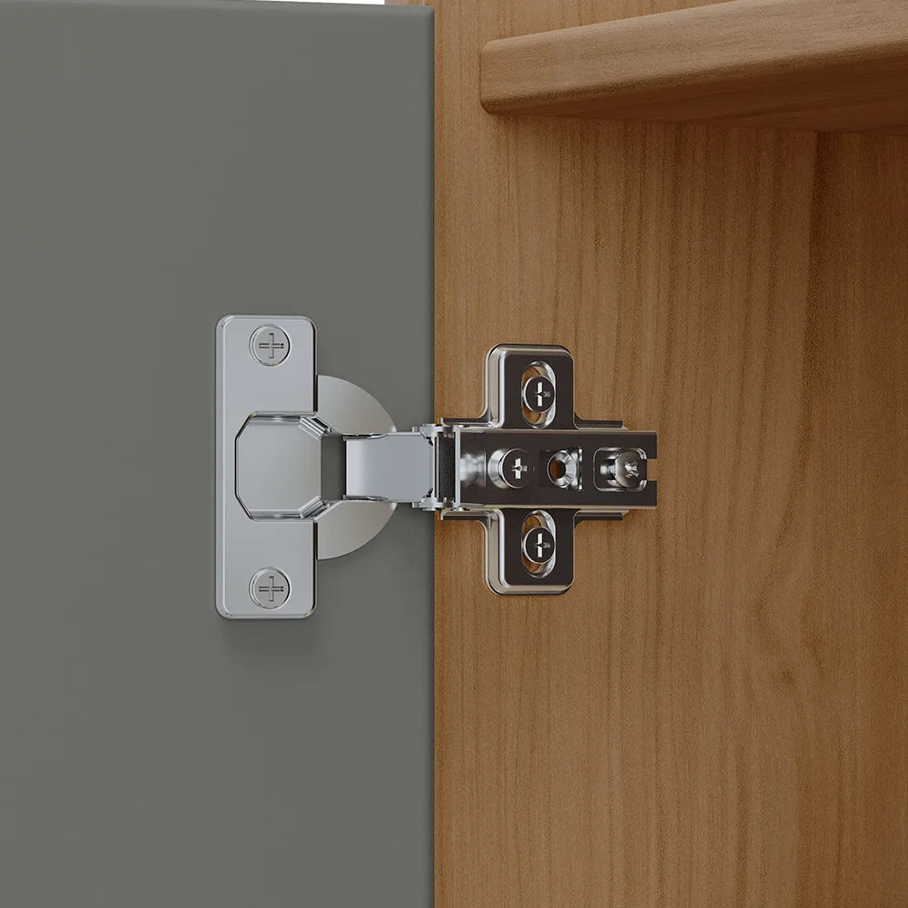 Cristaleira de Madeira Maciça 2 Portas com Vidro Canelado Amsterdã 80 cm - Natural c/ Verde