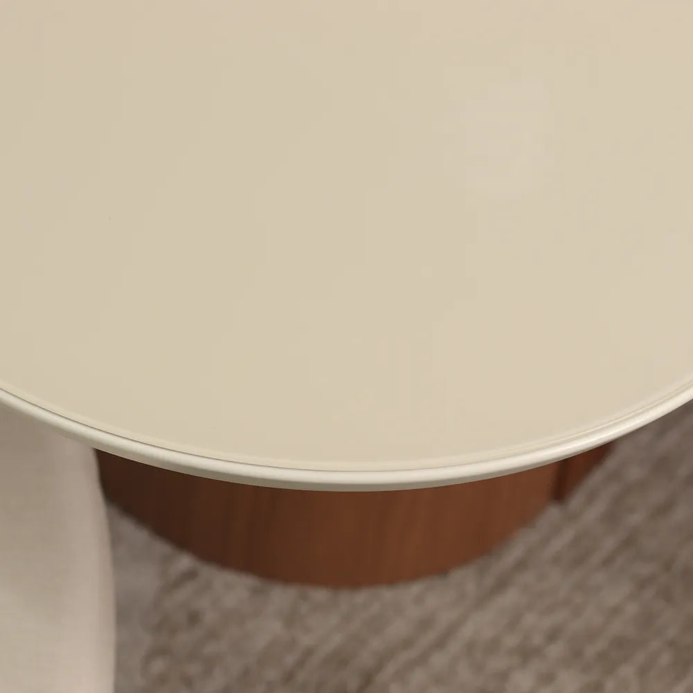 Conjunto de Jantar Mesa Retangular com Vidro 8 Cadeiras Kalina - Canella c/ Off White