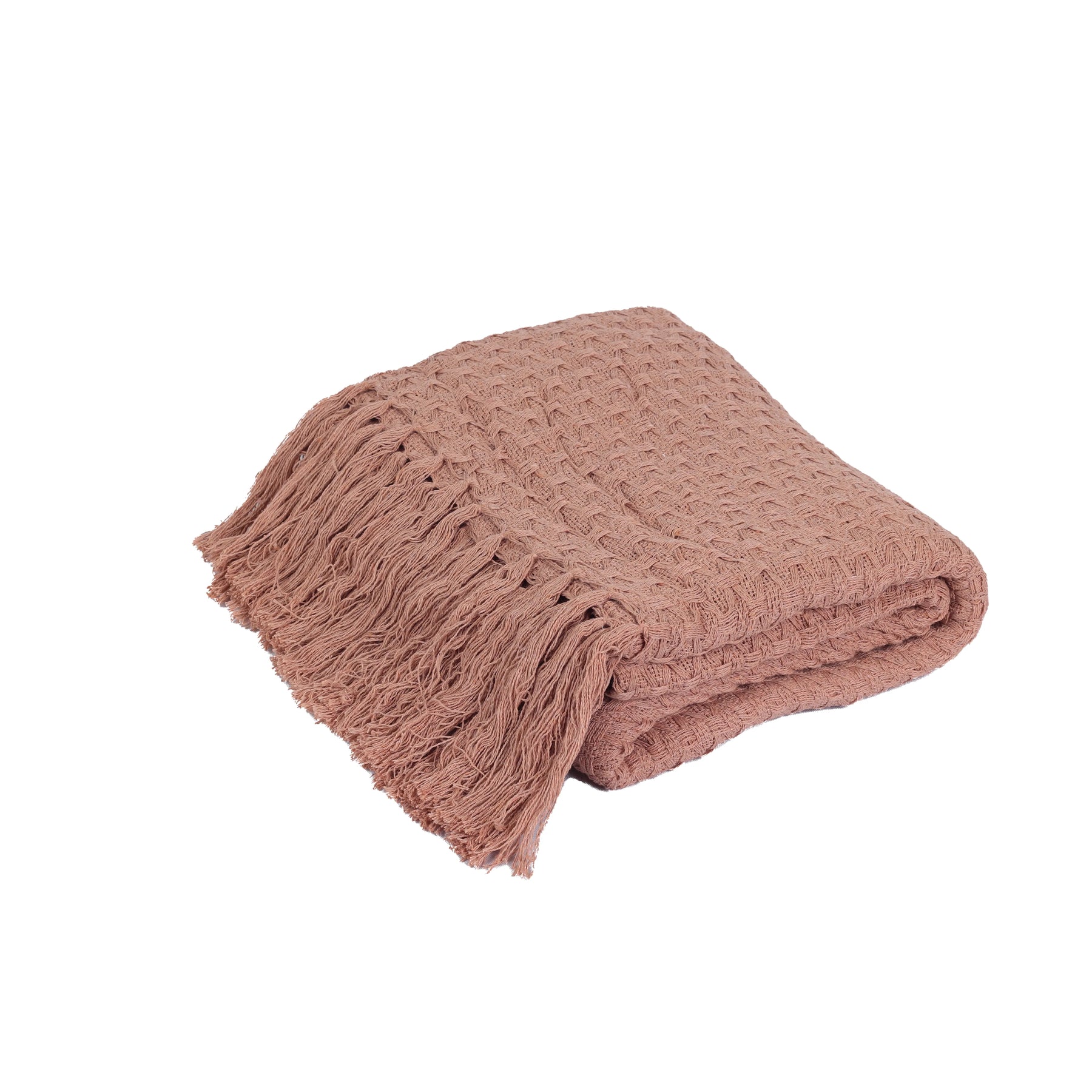 Kit com 2 Capas de Almofadas 1 Manta Líria - Caramelo c/ Marrom