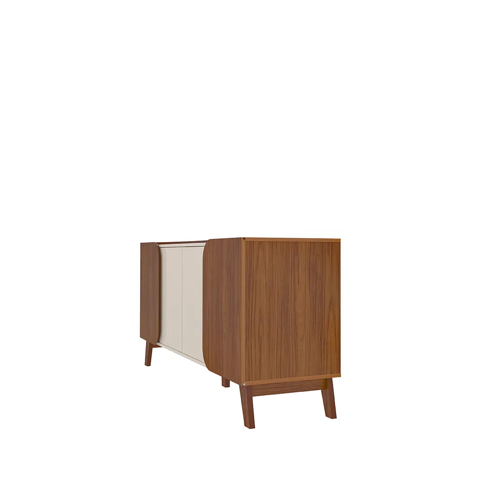 Buffet 4 Portas Nápoles 160 cm - Natural c/ Off White
