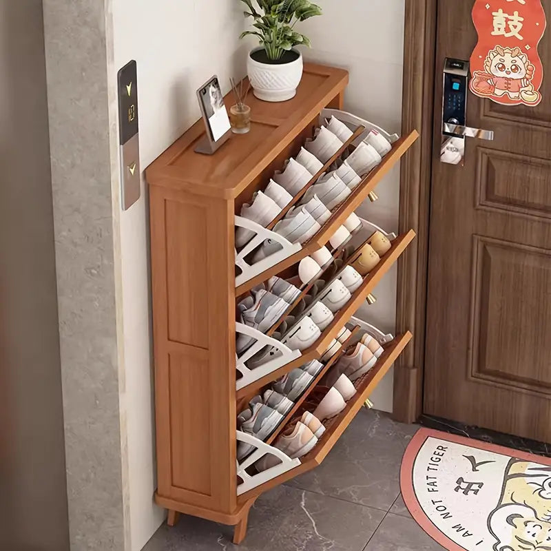 Sapateira de Bambu 3 Portas + 1 Ano de Garantia