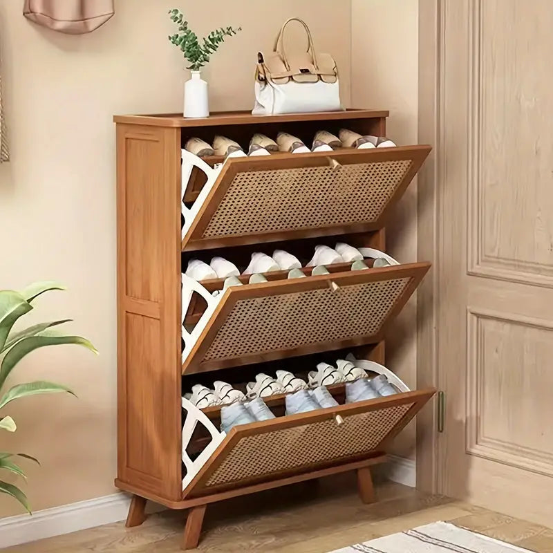 Sapateira de Bambu 3 Portas + 1 Ano de Garantia