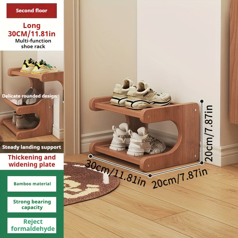 8-story Bamboo Shoe Rack, Multi-purpose Storage Rack, Narrow Space Storage Rack, Simple Bamboo Shoe Rack Suitable For Various Rooms, Room Decoration Rack, Bookshelf Kitchen Shelf, Holiday Gift, Housewarming Gift. Shoe Storage Box