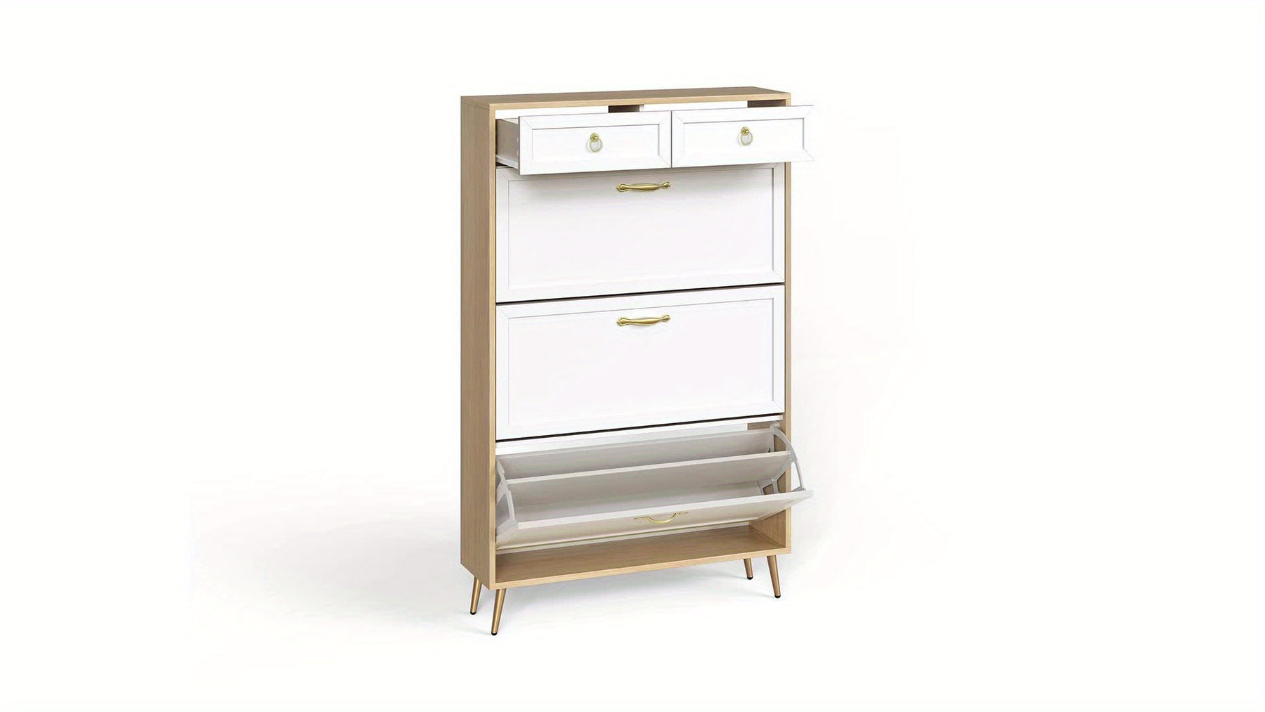 Sapateira com 3 Gavetas Basculantes e 2 Gavetas de Armazenamento + 1 Ano de Garantia