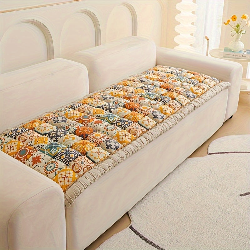 One Plush Thick Bohemian Style Handmade All-Season Non-Slip Multifunctional High-Quality Sofa Cushion, Adding Unique Charm with Eye-Catching Colors and Patterns for the Entire Home Space
