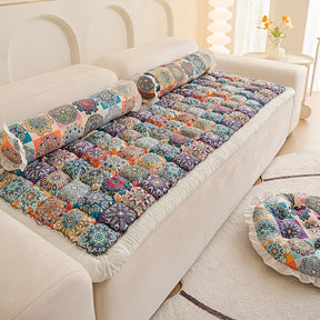 One Plush Thick Bohemian Style Handmade All-Season Non-Slip Multifunctional High-Quality Sofa Cushion, Adding Unique Charm with Eye-Catching Colors and Patterns for the Entire Home Space