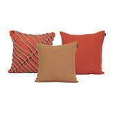 Kit com 3 Capas de Almofadas Nó - Terracota c/ Caramelo
