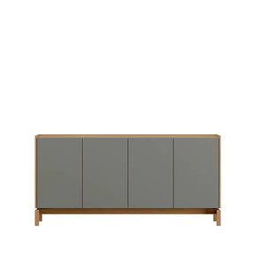 Buffet 4 Portas 1 Gaveta Amsterdã 165 cm - Natural c/ Verde