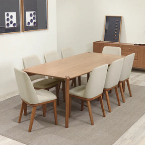 Conjunto de Jantar Mesa Retangular Harmony 8 Cadeiras Kalina - Natural c/ Palha