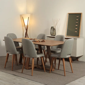 Mesa de Jantar Retangular para 6 Lugares Avena 160 cm - Canella