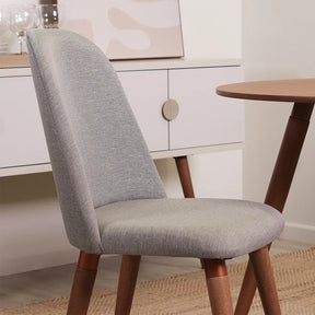 Conjunto de Jantar Mesa Redonda Ollie 2 Cadeiras New Drop - Natural c/ Cinza