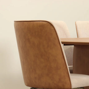 Conjunto de Jantar Mesa Retangular Lintz com 8 Cadeiras Dakota - Canella c/ Caramelo