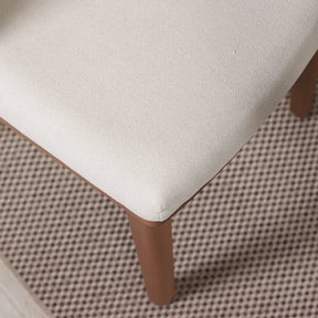 Conjunto de Jantar Mesa Redonda com Vidro 6 Cadeiras Kalina - Canella c/ Off White