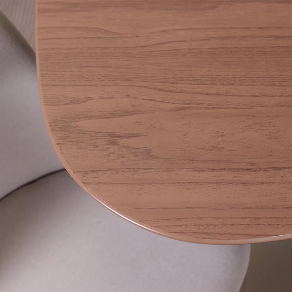 Mesa de Jantar Orgânica para 4 Lugares Kalyx 122 cm - Champanhe c/ Canella