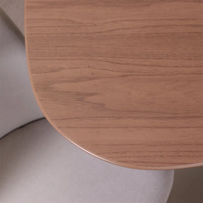 Mesa de Jantar Orgânica para 4 Lugares Kalyx 122 cm - Champanhe c/ Canella