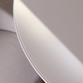 Mesa de Jantar Redonda com Vidro para 4 Lugares Cloe 108 cm - Champanhe c/ Off White Fosco