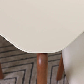 Conjunto de Jantar Mesa Retangular com Vidro Donatella 6 Cadeiras Kalina - Natural c/ Off White