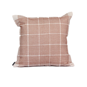 Kit com 3 Capas de Almofadas 1 Manta Prisma - Cru c/ Caramelo