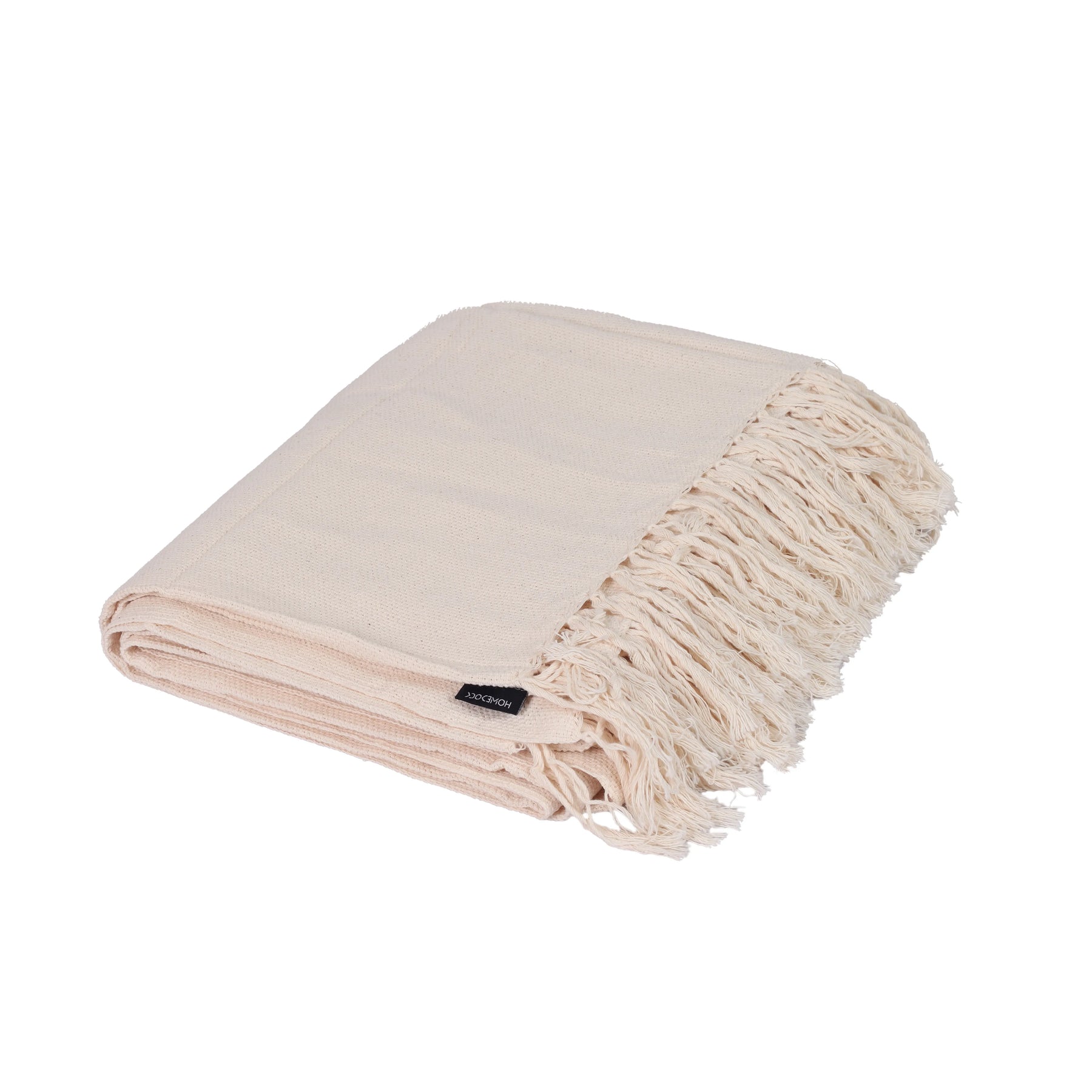 Kit com 2 Capas de Almofadas 1 Manta Cordel - Azul c/ Cru