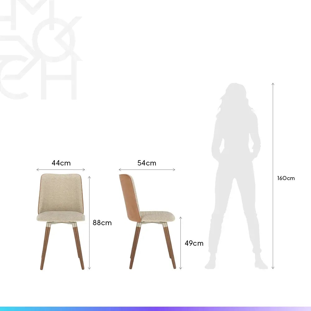 Conjunto de Jantar Mesa Retangular com Vidro Lintz com 8 Cadeiras Giratória Dakota - Canella c/ Caramelo