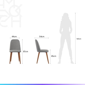 Conjunto de Jantar Mesa Redonda Ollie 2 Cadeiras New Drop - Natural c/ Cinza