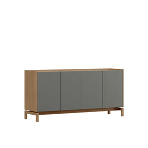 Buffet 4 Portas 1 Gaveta Amsterdã 165 cm - Natural c/ Verde