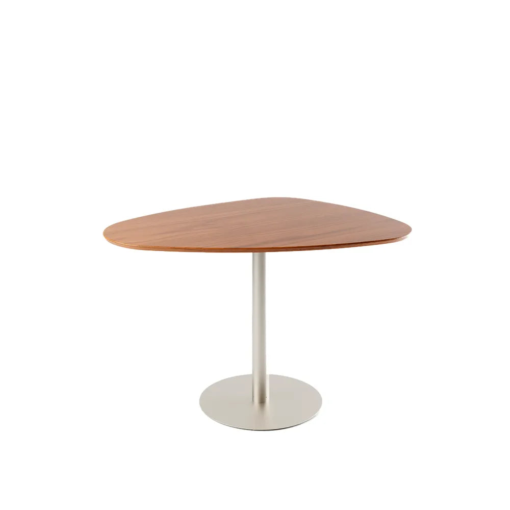 Conjunto de Jantar Mesa Orgânica Kalyx 4 Cadeiras Lara - Champanhe c/ Canella - PU Off White