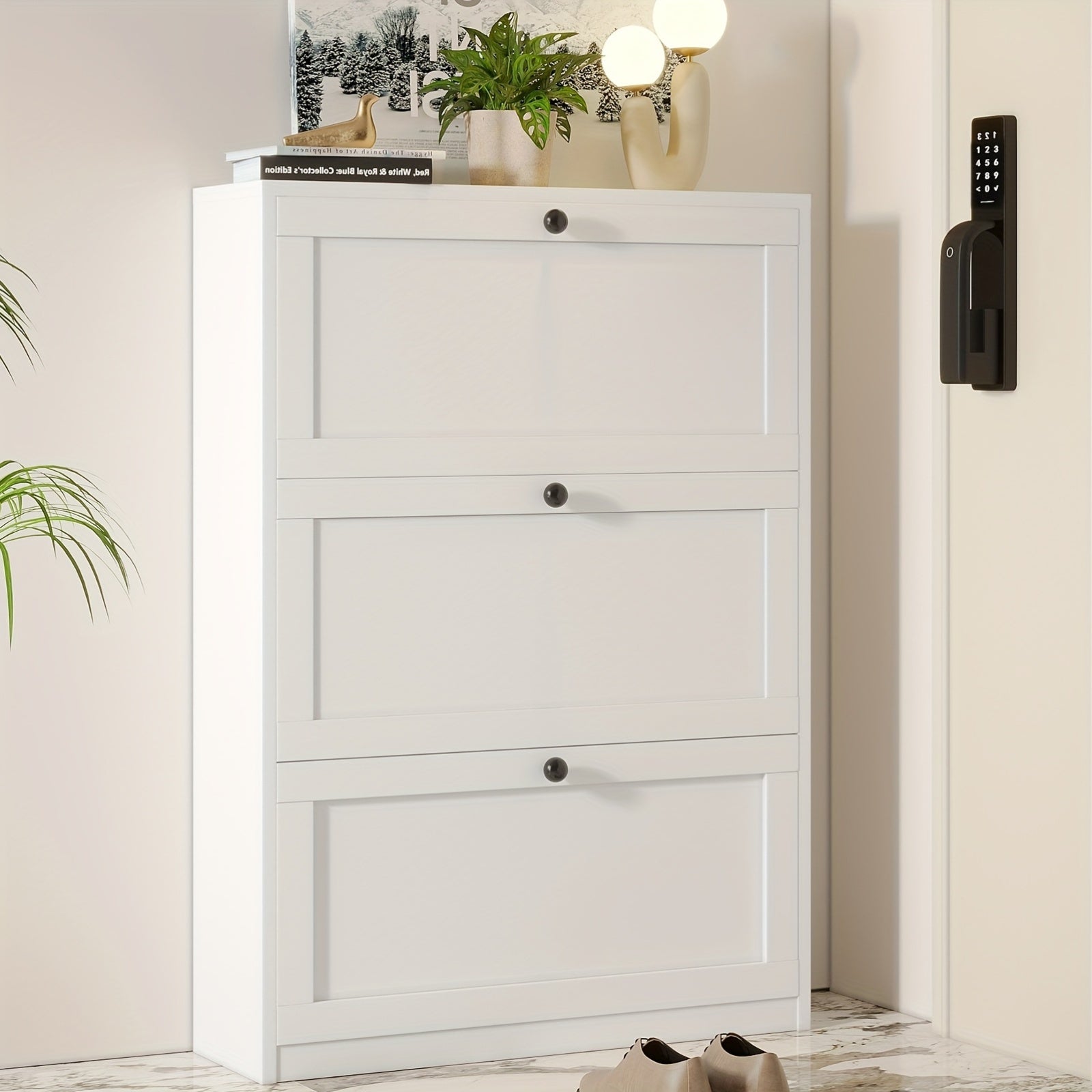 Sapateira Moderna de Madeira com 2/3 Gavetas Basculantes + 1 Ano de Garantia