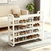 Durable 5-Tier Shoe Rack, Space-Saving Narrow Design, Multi-Layer Iron Craftsmanship Metal and Plastic, No Wood, Floor Mount, Electricity-Free Use, For Entryway and Dorm Storage, Living Room Compatible
