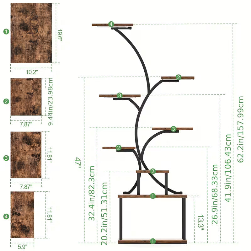 Suporte Multifuncional para Plantas 8 Níveis