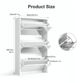 Sapateira com 3 Gavetas Basculantes e 2 Gavetas de Armazenamento + 1 Ano de Garantia