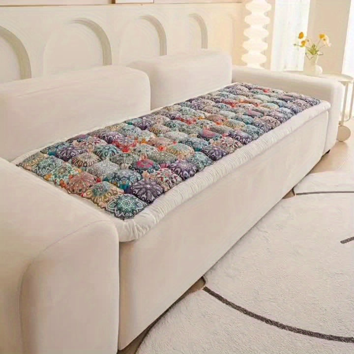 One Plush Thick Bohemian Style Handmade All-Season Non-Slip Multifunctional High-Quality Sofa Cushion, Adding Unique Charm with Eye-Catching Colors and Patterns for the Entire Home Space