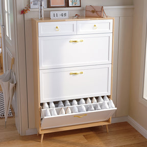 Sapateira com 3 Gavetas Basculantes e 2 Gavetas de Armazenamento + 1 Ano de Garantia