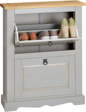 Sapateira Madeira 2 Portas Basculantes 10 Pares Rústico + 1 Ano de Garantia