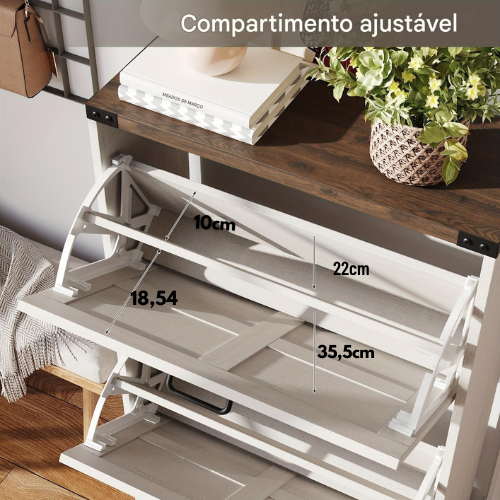 Armário para Sapatos para Hall de Entrada + 1 Ano de Garantia