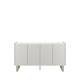 Buffet 4 Portas 2 Prateleiras Arcádia 137 cm - Champanhe c/ Off White Fosco