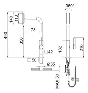 Torneira Misturador Gourmet Cozinha Monocomando Aço Escovado