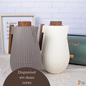 Garrafa Térmica Para Café Chá 1000ml Canelada Resistente