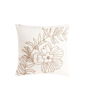 Kit com 3 Almofadas Florear 45 x 45 cm - Cru c/ Caramelo