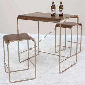 Banqueta Arlon - Natural c/ Cobre