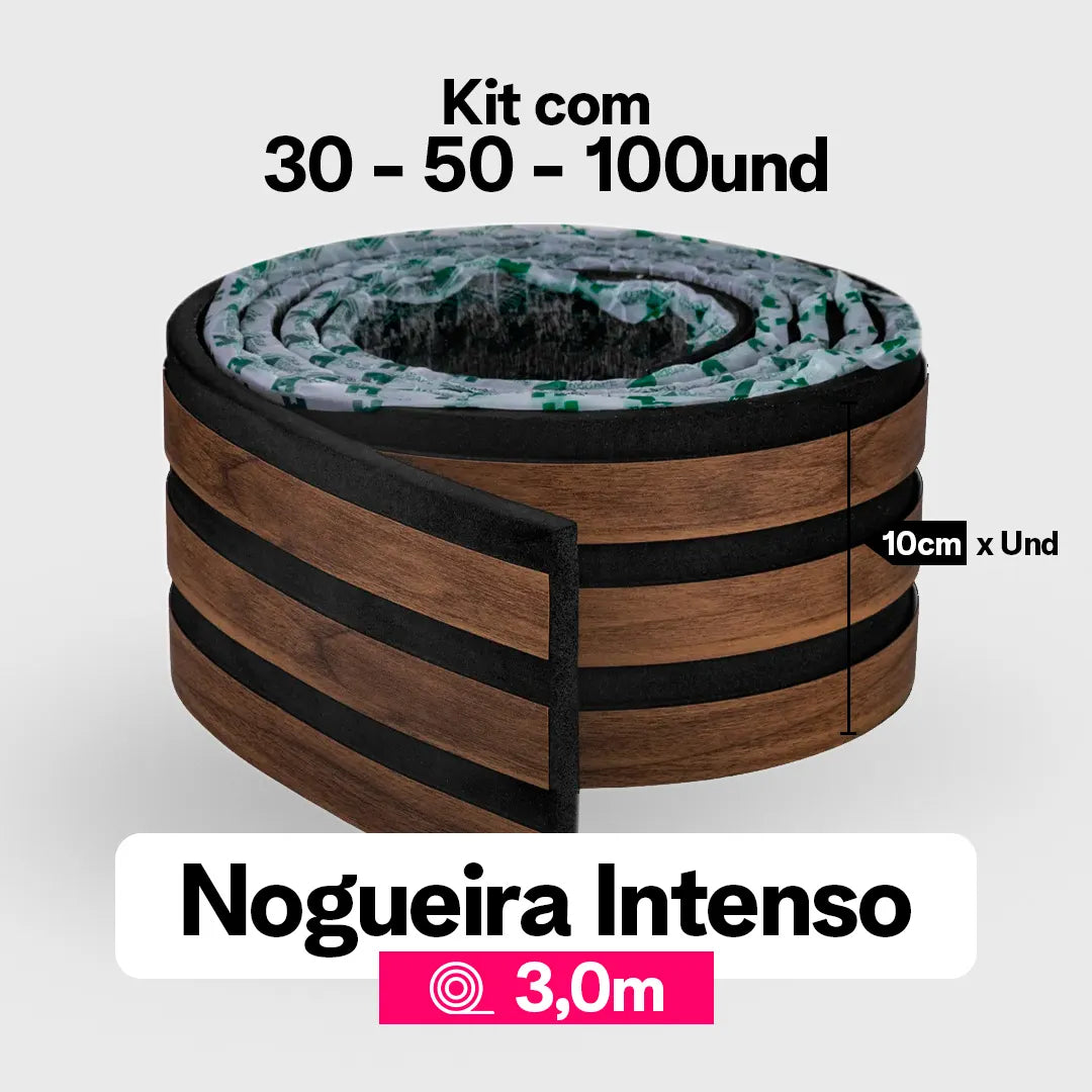 Kit Painel Ripado Autocolante 3M Laminado