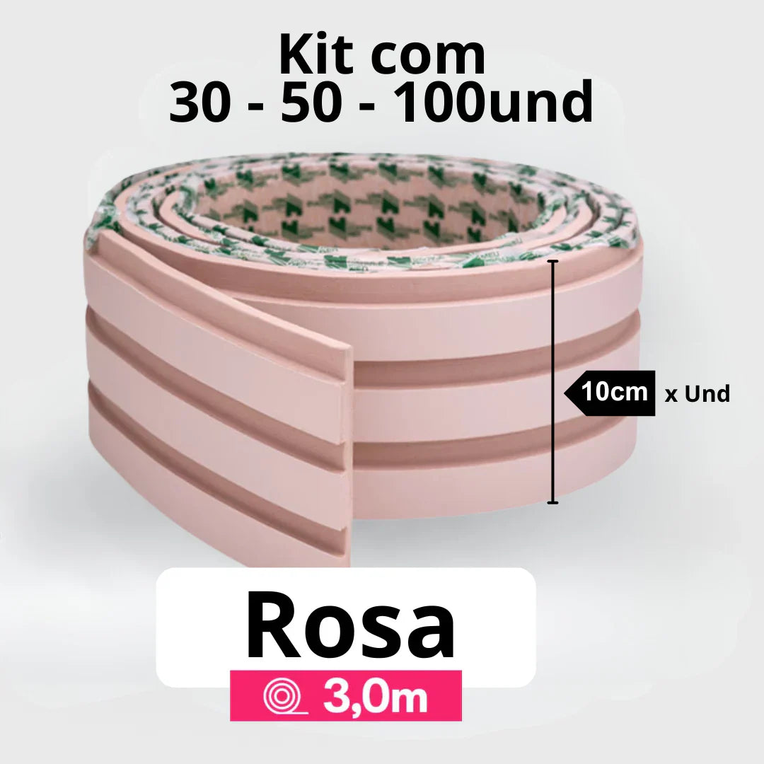 Kit Painel Ripado Autocolante 3M Laminado