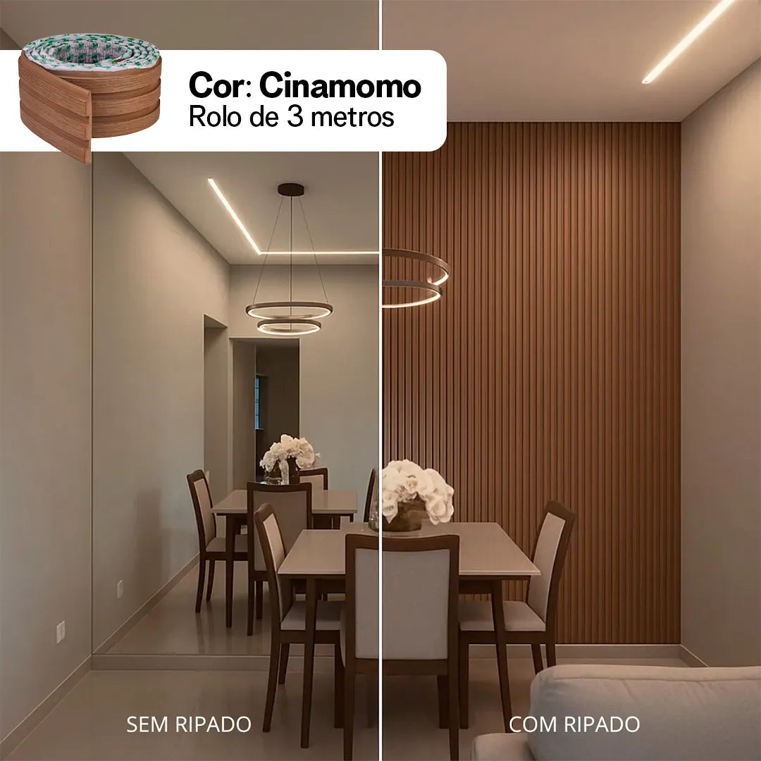 Kit Painel Ripado Autocolante 3M Laminado