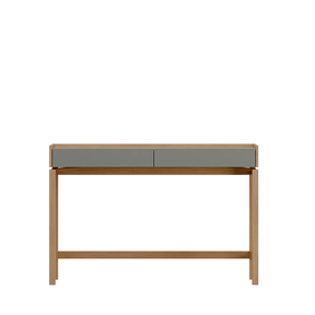 Aparador 2 Gavetas Amsterdã 120 cm - Natural c/ Verde