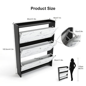 Sapateira com 3 Gavetas Basculantes e 2 Gavetas de Armazenamento + 1 Ano de Garantia