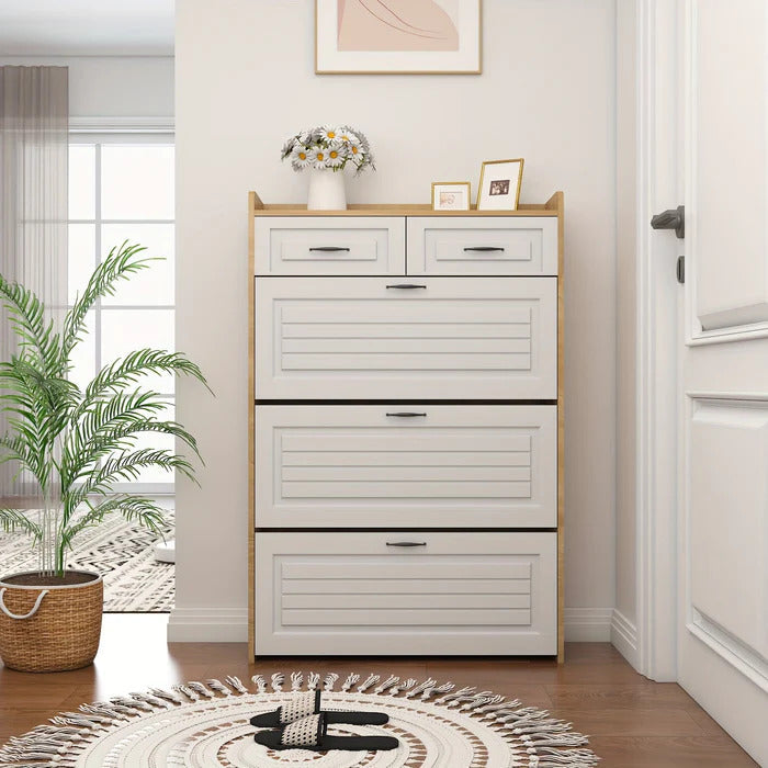 Armário de Sapatos com 3 Portas 2 Gavetas + 1 Ano de Garantia