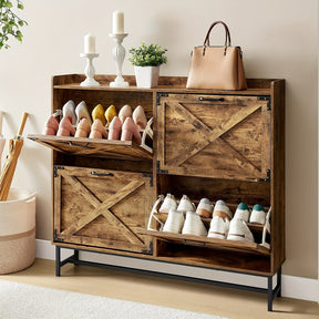 Armário de Sapatos Com 2,3 ou 4 Portas Dobráveis + 1 Ano de Garantia