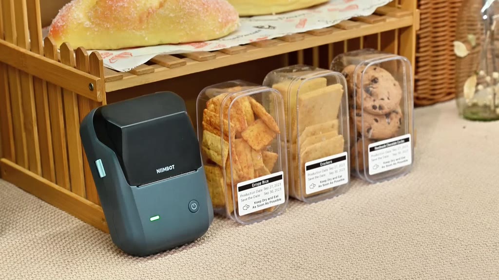 Impressora De Etiquetas De Código De Barras E Preço NIIMBOT B1 , Adesivos De Informações De Data/Produto Alimentos
